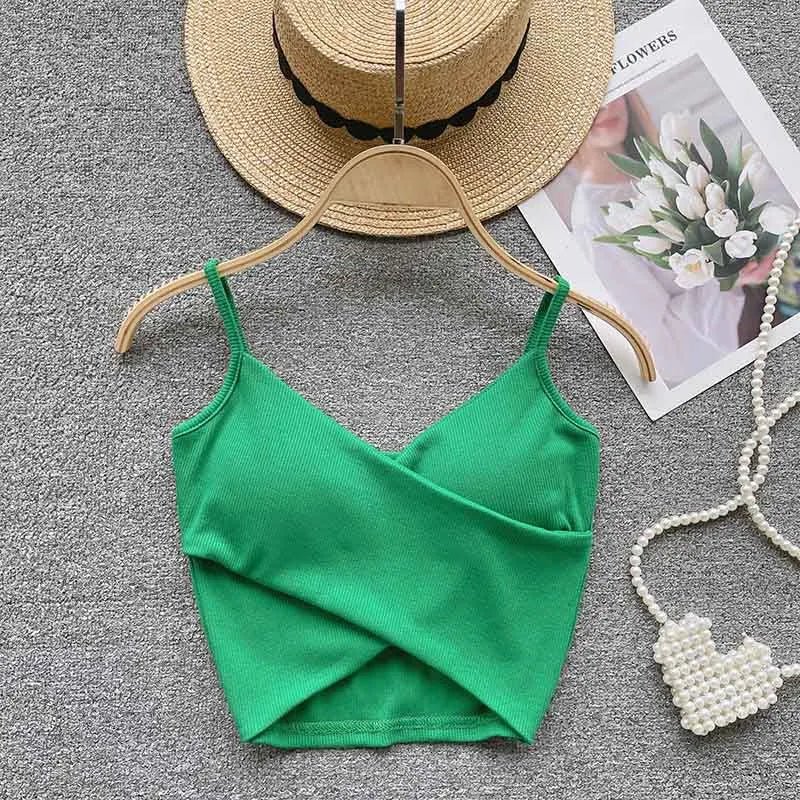  Irregular Casual Sport Camisole Women Strap Design Solid Fashion 2023 Y2K Elegant Ladies Chic Slim Tank Tops - MAGUSTA BEAUTY