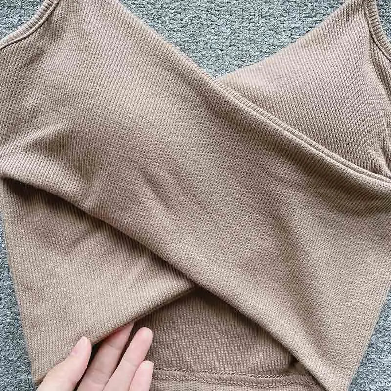  Irregular Casual Sport Camisole Women Strap Design Solid Fashion 2023 Y2K Elegant Ladies Chic Slim Tank Tops - MAGUSTA BEAUTY
