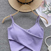  Irregular Casual Sport Camisole Women Strap Design Solid Fashion 2023 Y2K Elegant Ladies Chic Slim Tank Tops - MAGUSTA BEAUTY