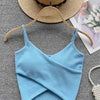  Irregular Casual Sport Camisole Women Strap Design Solid Fashion 2023 Y2K Elegant Ladies Chic Slim Tank Tops - MAGUSTA BEAUTY