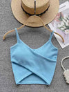  Irregular Casual Sport Camisole Women Strap Design Solid Fashion 2023 Y2K Elegant Ladies Chic Slim Tank Tops - MAGUSTA BEAUTY