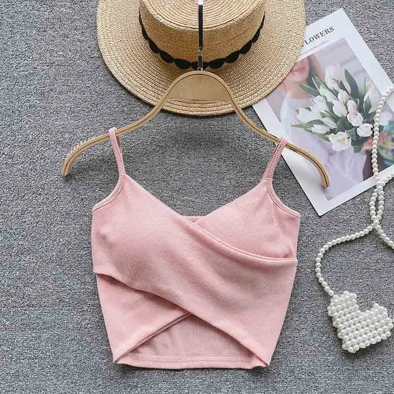  Irregular Casual Sport Camisole Women Strap Design Solid Fashion 2025 Y2K Elegant Ladies Chic Slim Tank Tops - MAGUSTA BEAUTY