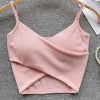  Irregular Casual Sport Camisole Women Strap Design Solid Fashion 2025 Y2K Elegant Ladies Chic Slim Tank Tops - MAGUSTA BEAUTY
