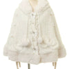 Japanese Liz Sweet Princess Faux Rabbit Fur Cape Coat Women Autumn Winter Fur Jacket Loose Clock Rhinestone Bow Hooded Coat - MAGUSTA BEAUTY