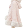 Japanese Liz Sweet Princess Faux Rabbit Fur Cape Coat Women Autumn Winter Fur Jacket Loose Clock Rhinestone Bow Hooded Coat - MAGUSTA BEAUTY