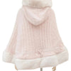Japanese Liz Sweet Princess Faux Rabbit Fur Cape Coat Women Autumn Winter Fur Jacket Loose Clock Rhinestone Bow Hooded Coat - MAGUSTA BEAUTY