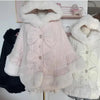 Japanese Liz Sweet Princess Faux Rabbit Fur Cape Coat Women Autumn Winter Fur Jacket Loose Clock Rhinestone Bow Hooded Coat - MAGUSTA BEAUTY