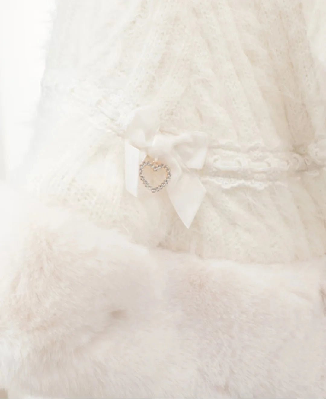 Japanese Liz Sweet Princess Faux Rabbit Fur Cape Coat Women Autumn Winter Fur Jacket Loose Clock Rhinestone Bow Hooded Coat - MAGUSTA BEAUTY