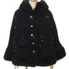 Japanese Liz Sweet Princess Faux Rabbit Fur Cape Coat Women Autumn Winter Fur Jacket Loose Clock Rhinestone Bow Hooded Coat - MAGUSTA BEAUTY