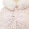 Japanese Liz Sweet Princess Faux Rabbit Fur Cape Coat Women Autumn Winter Fur Jacket Loose Clock Rhinestone Bow Hooded Coat - MAGUSTA BEAUTY