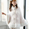 Japanese Liz Sweet Princess Faux Rabbit Fur Cape Coat Women Autumn Winter Fur Jacket Loose Clock Rhinestone Bow Hooded Coat - MAGUSTA BEAUTY