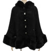 Japanese Liz Sweet Princess Faux Rabbit Fur Cape Coat Women Autumn Winter Fur Jacket Loose Clock Rhinestone Bow Hooded Coat - MAGUSTA BEAUTY