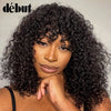 Jerry Curly Short Pixie Bob Cut Human Hair Wigs With Bangs For Women Wear To Go Peruvian Highlight Honey Water Wave Wigs - MAGUSTA BEAUTY