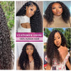 Kinky Curly U V Part Wig Human Hair No Leave Out No Glue Brazilian Deep Curly Wave U Part Human Hair Wig for Women 180% Density - MAGUSTA BEAUTY