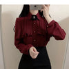 Korea Chic Tops Blusas Japan Style Elegant Hot Cute Preppy Girls Work Button White Shirts Retro Flhjlwoc Fashion Women Blouses - MAGUSTA BEAUTY