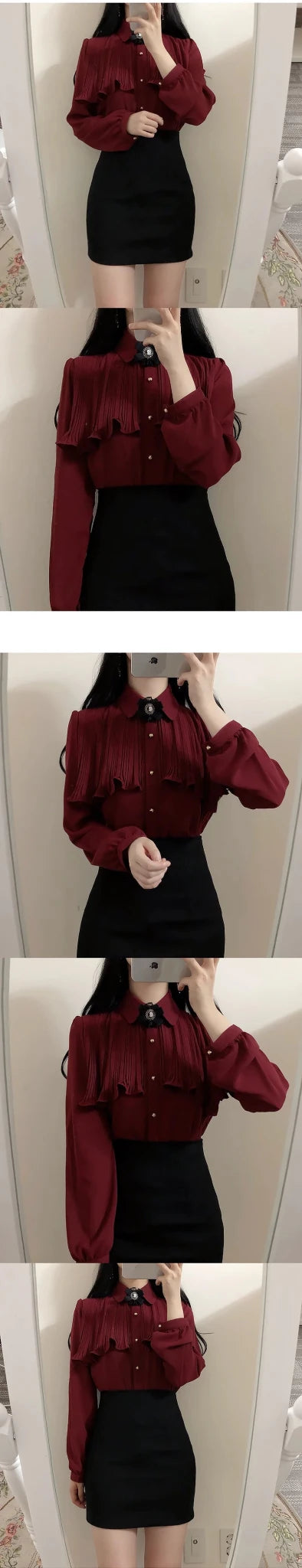 Korea Chic Tops Blusas Japan Style Elegant Hot Cute Preppy Girls Work Button White Shirts Retro Flhjlwoc Fashion Women Blouses - MAGUSTA BEAUTY