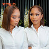 Lagos Hairline Straight Bob Human Hair Wig Short Dark Blonde 13x4 HD Lace Frontal Glueless Wigs Preplucked Ready To Wear - MAGUSTA BEAUTY