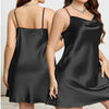 Large Size 3XL 4XL 5XL Female Nightgown Sexy Suspender Nightdress Pink Chemise Sleepwear Bathrobe Loose Satin Home Dressing Gown - MAGUSTA BEAUTY