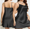 Large Size 3XL 4XL 5XL Female Nightgown Sexy Suspender Nightdress Pink Chemise Sleepwear Bathrobe Loose Satin Home Dressing Gown - MAGUSTA BEAUTY