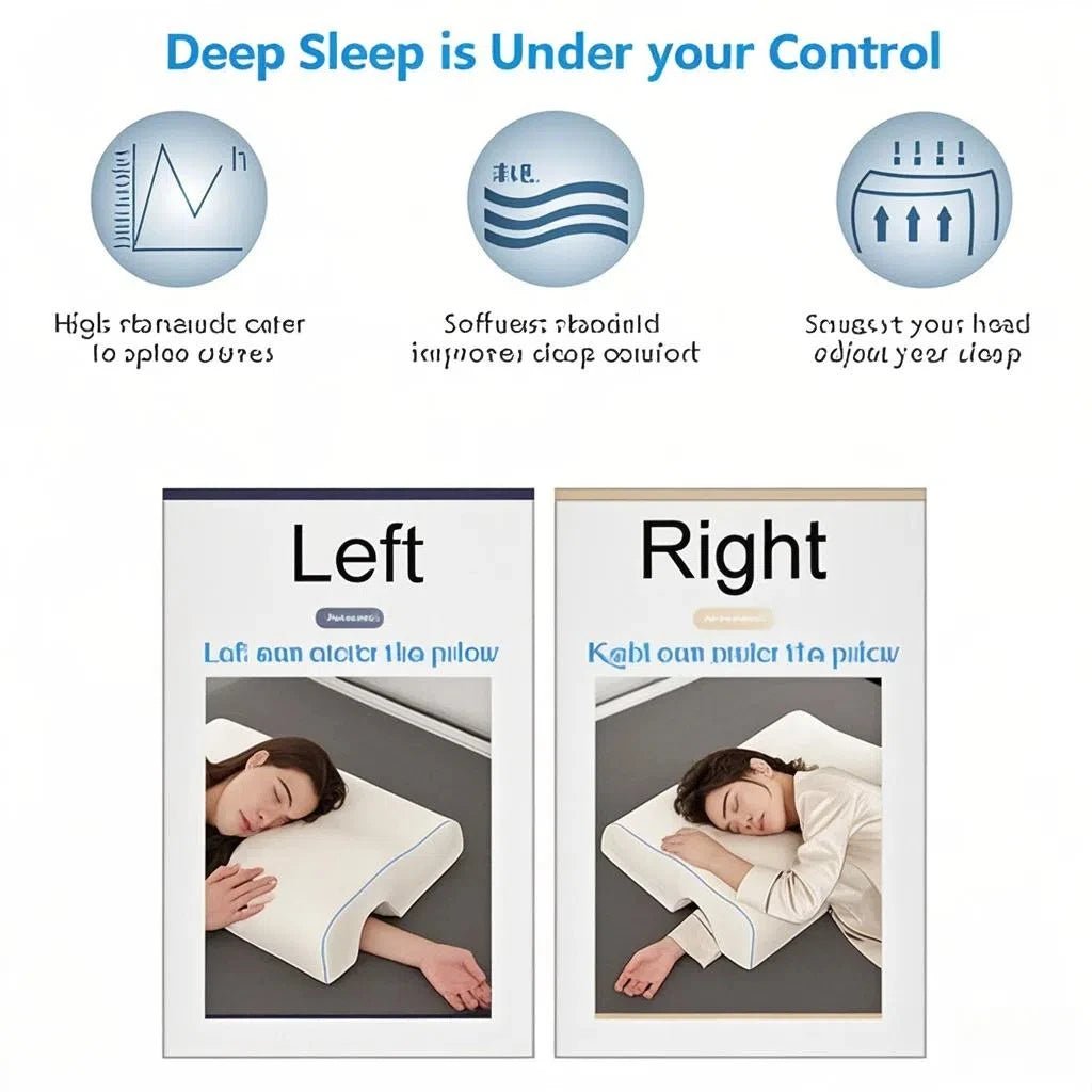 Left Right Arm Couple Pillow Orthopedic Memory Foam Protect Cervical Vertebra Release Arm Pain Pressure Pillow for Side Sleeper - MAGUSTA BEAUTY