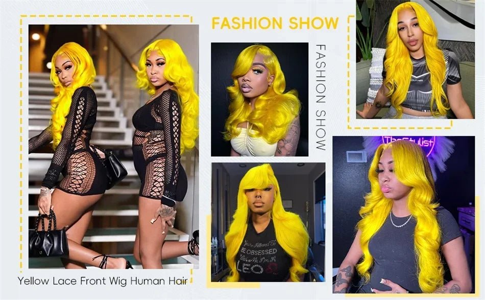 Light Yellow 613 13x6 HD Lace Frontal Wig Human Hair Body Wave Transparent Lace Wig 613 Colored Human Hair Wigs 200% For Women - MAGUSTA BEAUTY