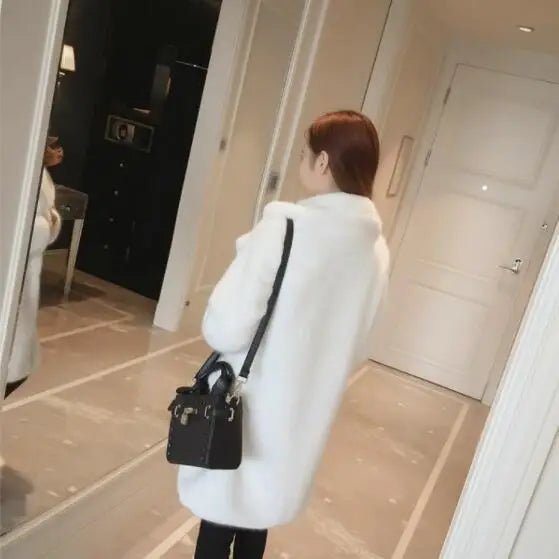 Lmitation Mink Plush Fur Coat Female 2021 Winter Thick High end Rex Rabbit Hair Fur Coats Plus size Warm Women Faux Fur Coats - MAGUSTA BEAUTY