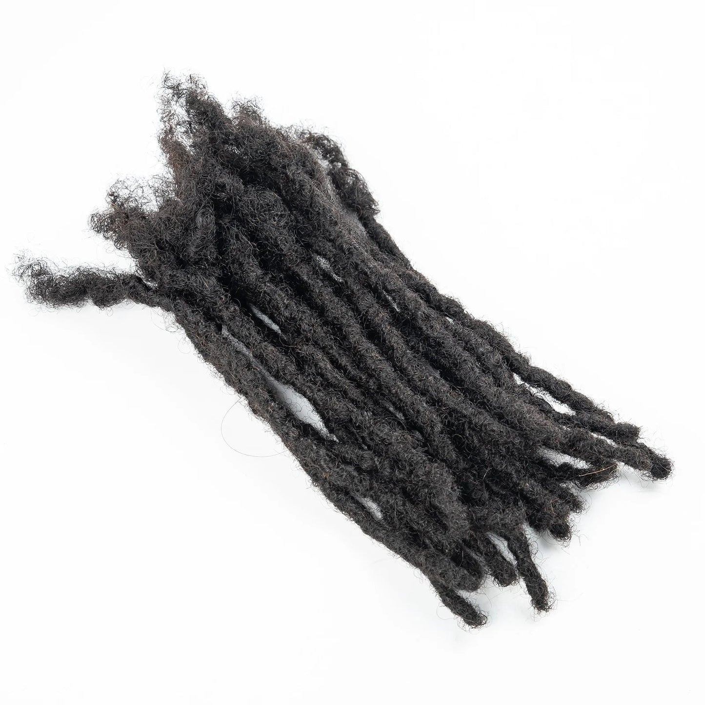 Loc Extension Human Hair 0.6cm Width 8inch 50 Strands Handmade Dreadlock Inter Extension Human Hair for Women/Men/Kids - MAGUSTA BEAUTY