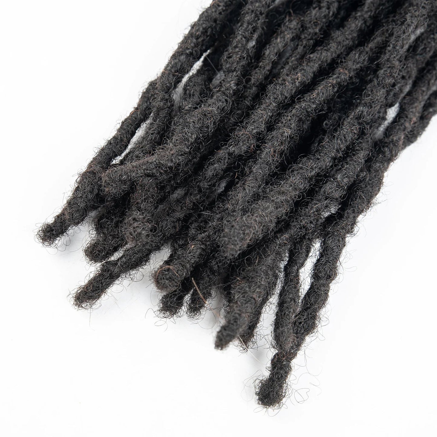 Loc Extension Human Hair 0.6cm Width 8inch 50 Strands Handmade Dreadlock Inter Extension Human Hair for Women/Men/Kids - MAGUSTA BEAUTY
