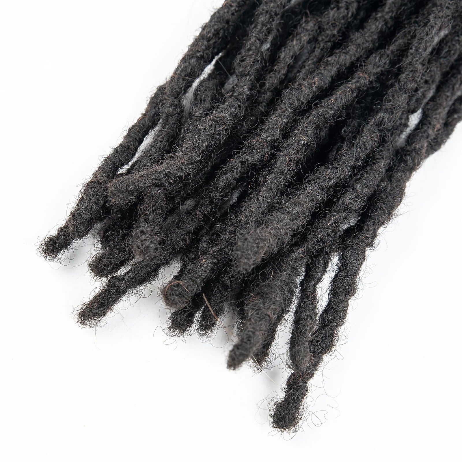 Loc Extension Human Hair 0.6cm Width 8inch 50 Strands Handmade Dreadlock Inter Extension Human Hair for Women/Men/Kids - MAGUSTA BEAUTY
