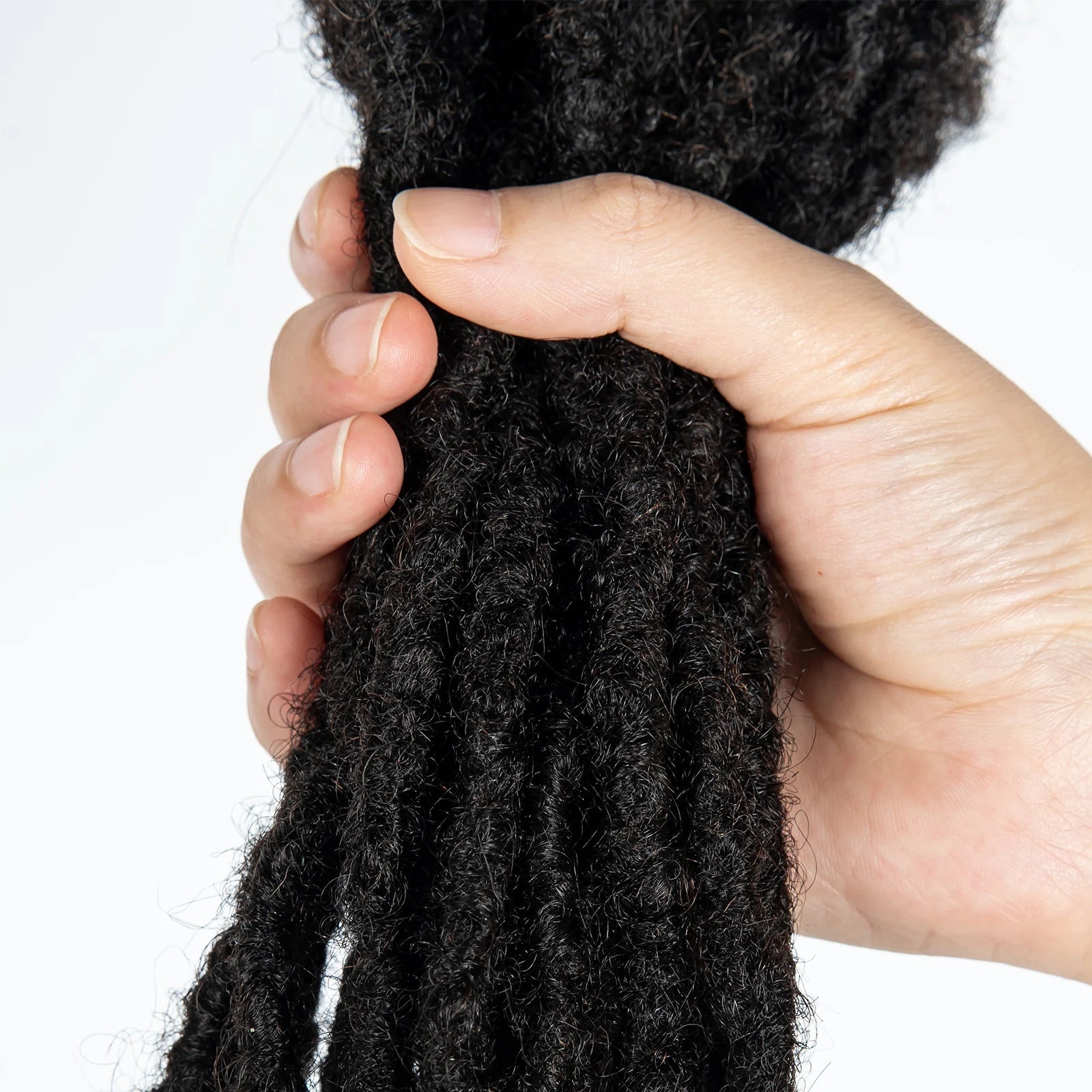 Loc Extension Human Hair 0.6cm Width 8inch 50 Strands Handmade Dreadlock Inter Extension Human Hair for Women/Men/Kids - MAGUSTA BEAUTY