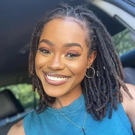 Loc Extension Human Hair 0.6cm Width 8inch 50 Strands Handmade Dreadlock Inter Extension Human Hair for Women/Men/Kids - MAGUSTA BEAUTY