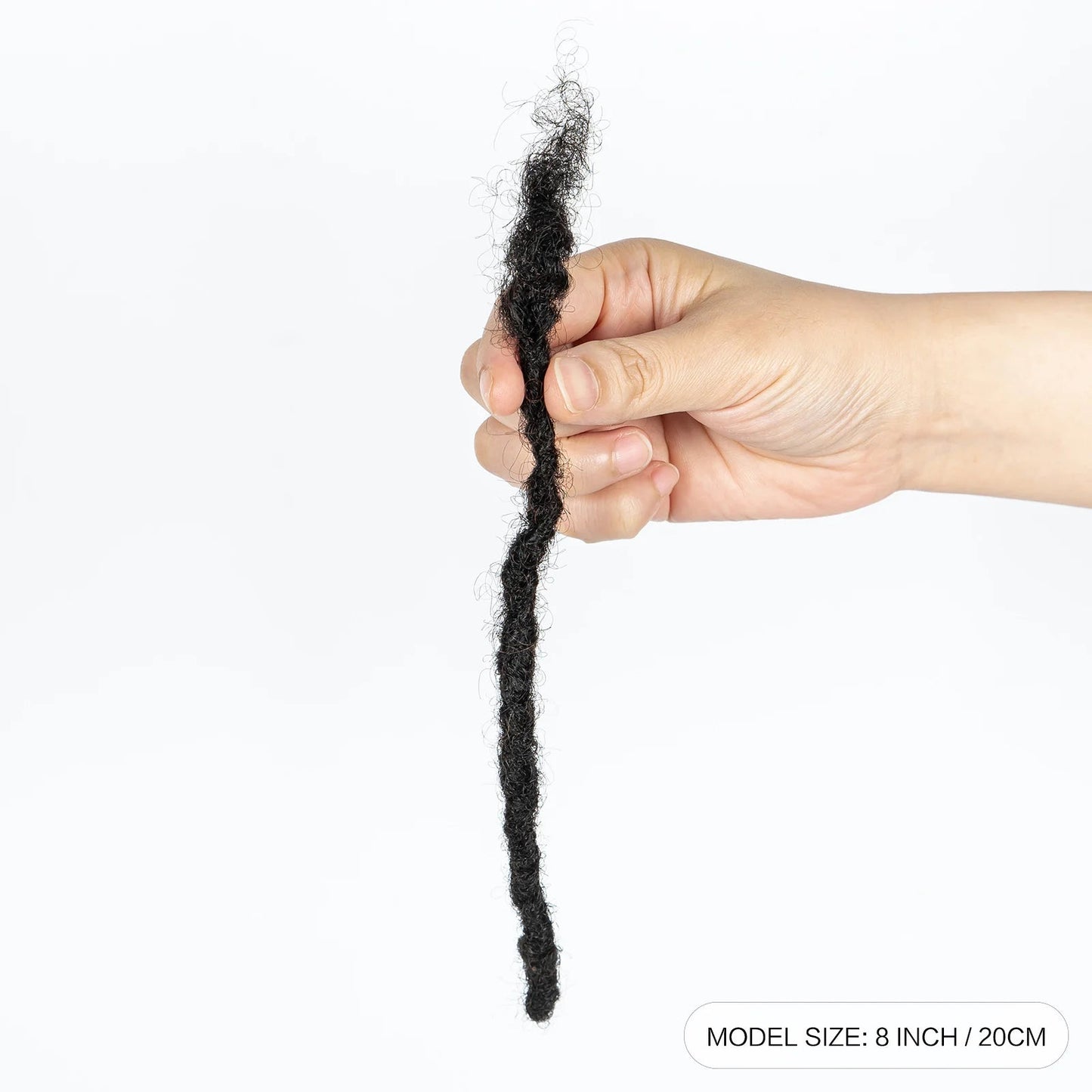 Loc Extension Human Hair 0.6cm Width 8inch 50 Strands Handmade Dreadlock Inter Extension Human Hair for Women/Men/Kids - MAGUSTA BEAUTY
