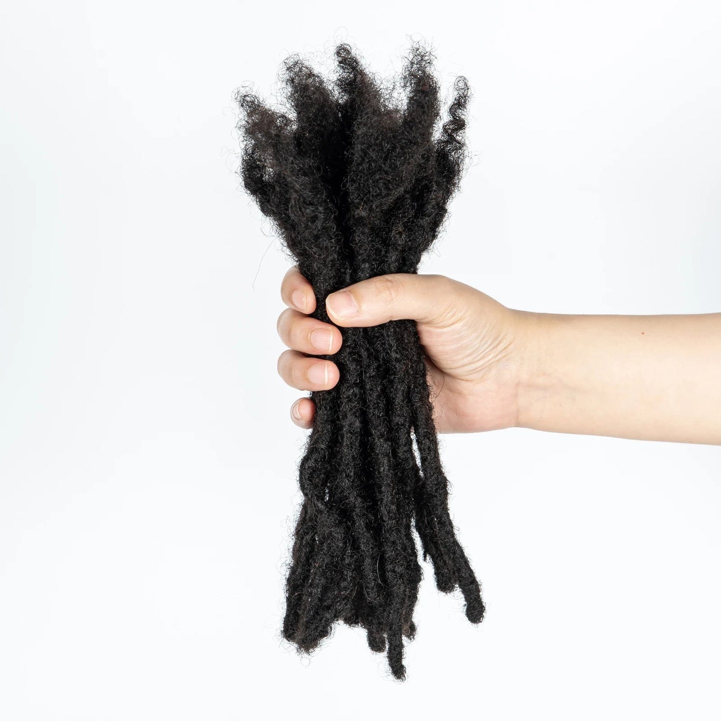 Loc Extension Human Hair 0.6cm Width 8inch 50 Strands Handmade Dreadlock Inter Extension Human Hair for Women/Men/Kids - MAGUSTA BEAUTY
