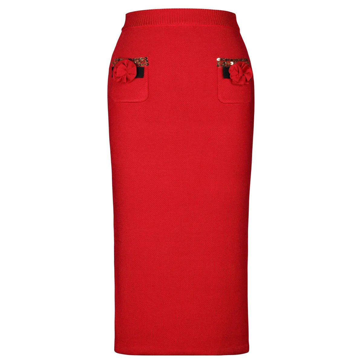 Luxury Crystal Long Evening Dresses Women 2 Piece Women Skirt Suits Beading Knitting Cardigans Sweater Long Pencil Skirts Sets - MAGUSTA BEAUTY