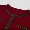 Luxury Crystal Long Evening Dresses Women 2 Piece Women Skirt Suits Beading Knitting Cardigans Sweater Long Pencil Skirts Sets - MAGUSTA BEAUTY