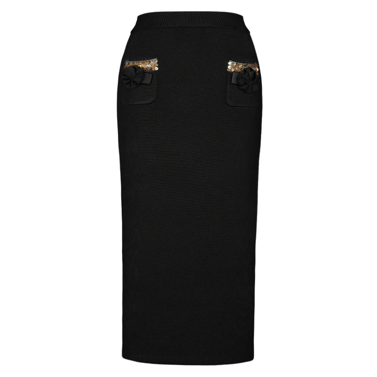 Luxury Crystal Long Evening Dresses Women 2 Piece Women Skirt Suits Beading Knitting Cardigans Sweater Long Pencil Skirts Sets - MAGUSTA BEAUTY