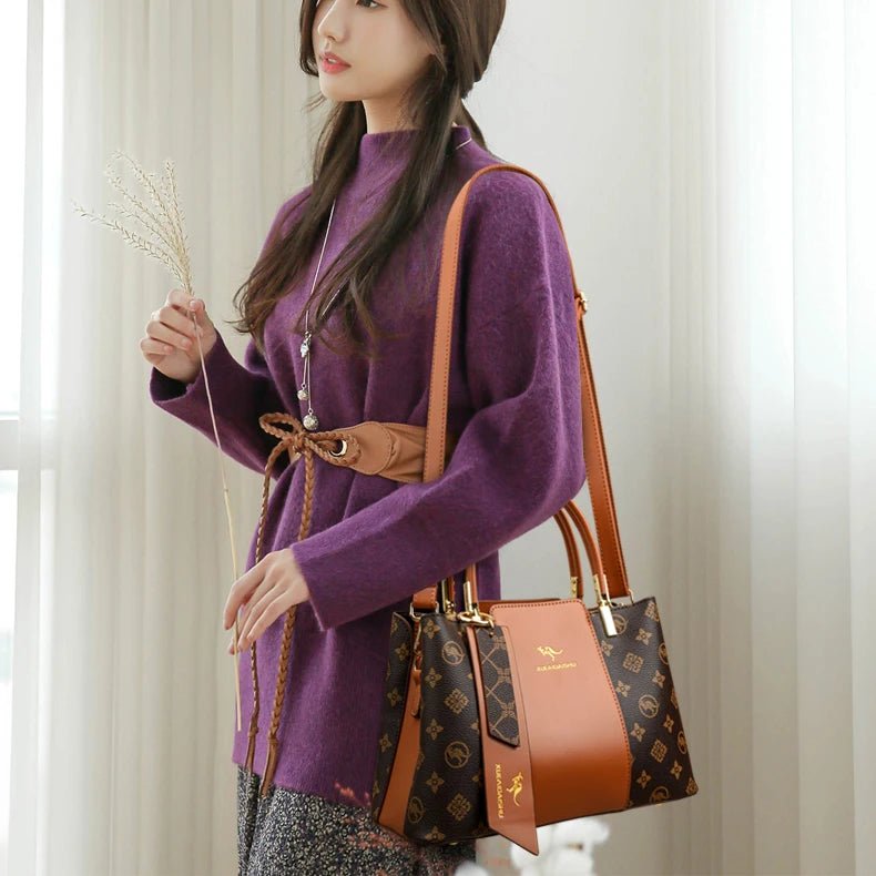 Luxury Handbag Fashion Print Large Capacity Soft Leather Women Shoulder Crossbody Bag Leisure Designer Ladies Purses and Handbag - MAGUSTA BEAUTY