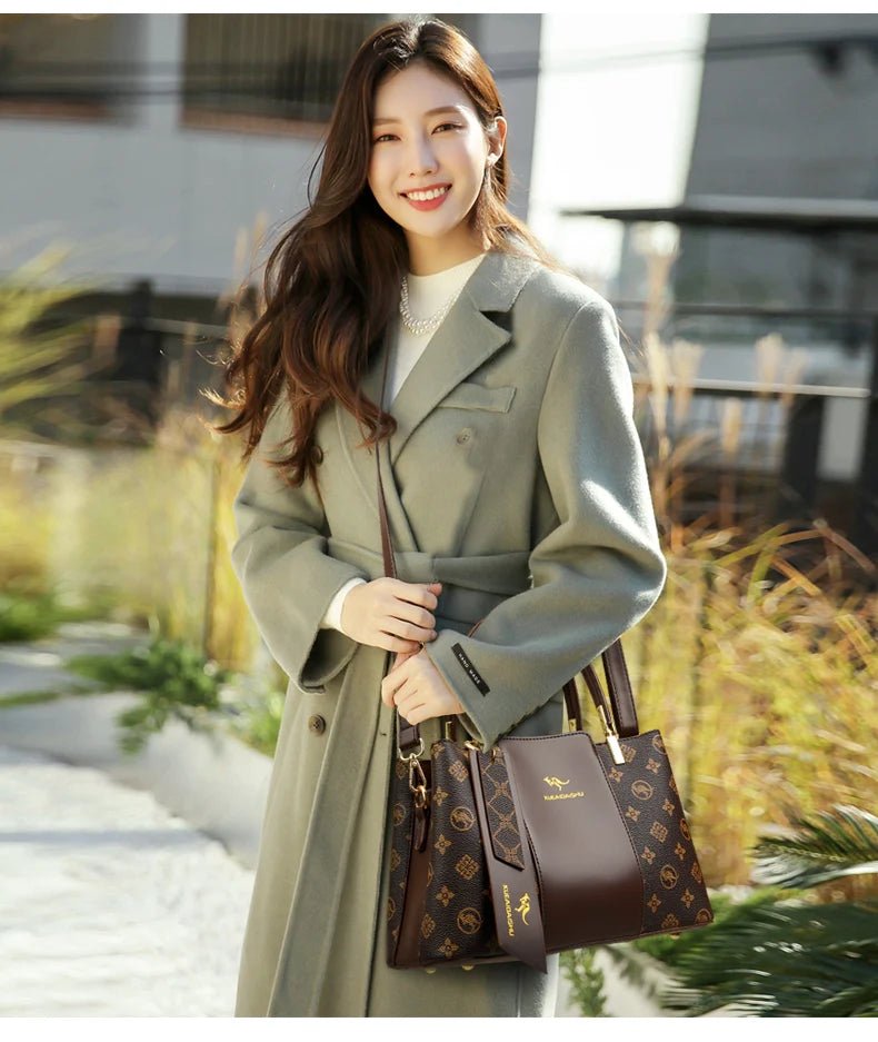 Luxury Handbag Fashion Print Large Capacity Soft Leather Women Shoulder Crossbody Bag Leisure Designer Ladies Purses and Handbag - MAGUSTA BEAUTY