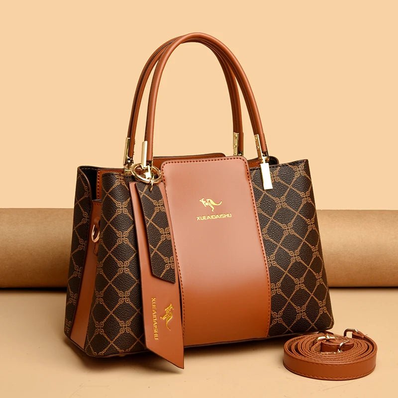 Luxury Handbag Fashion Print Large Capacity Soft Leather Women Shoulder Crossbody Bag Leisure Designer Ladies Purses and Handbag - MAGUSTA BEAUTY