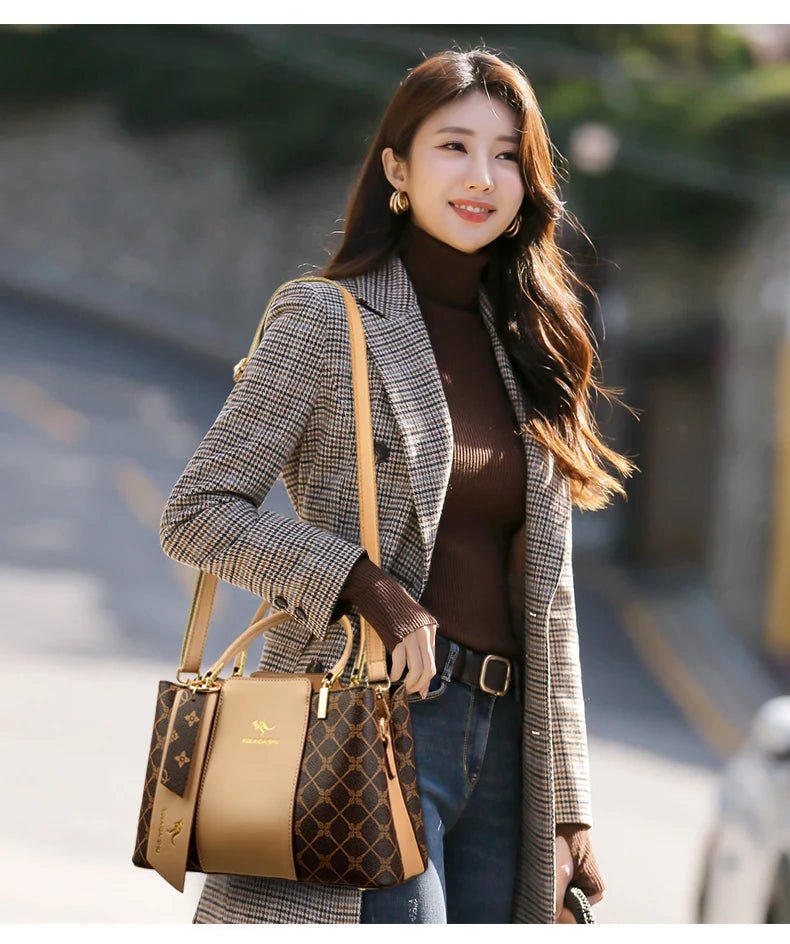 Luxury Handbag Fashion Print Large Capacity Soft Leather Women Shoulder Crossbody Bag Leisure Designer Ladies Purses and Handbag - MAGUSTA BEAUTY