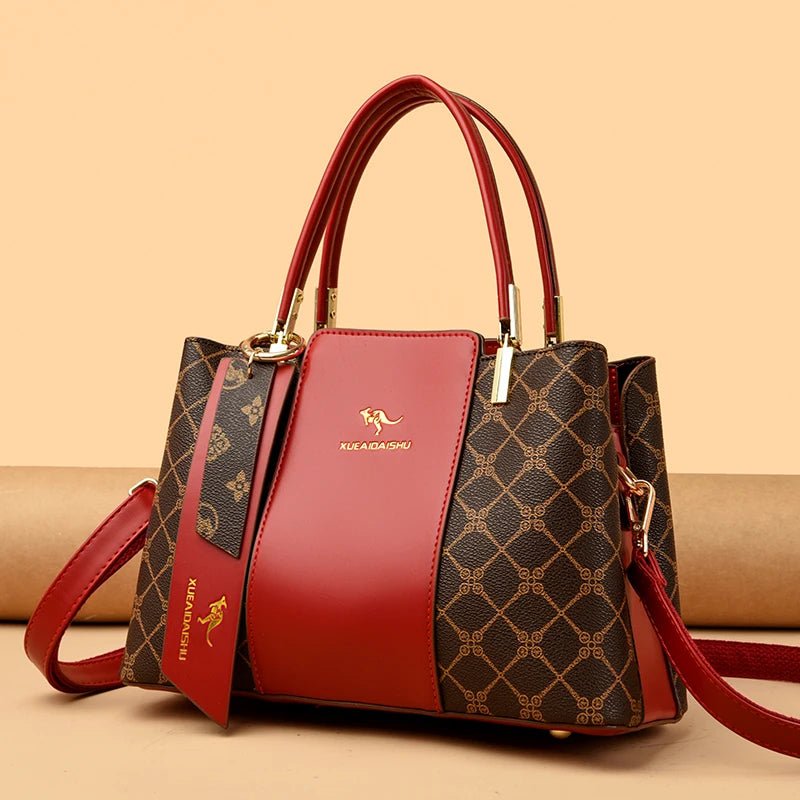 Luxury Handbag Fashion Print Large Capacity Soft Leather Women Shoulder Crossbody Bag Leisure Designer Ladies Purses and Handbag - MAGUSTA BEAUTY