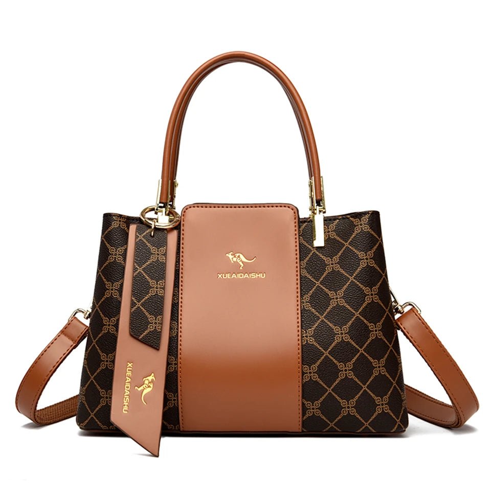 Luxury Handbag Fashion Print Large Capacity Soft Leather Women Shoulder Crossbody Bag Leisure Designer Ladies Purses and Handbag - MAGUSTA BEAUTY