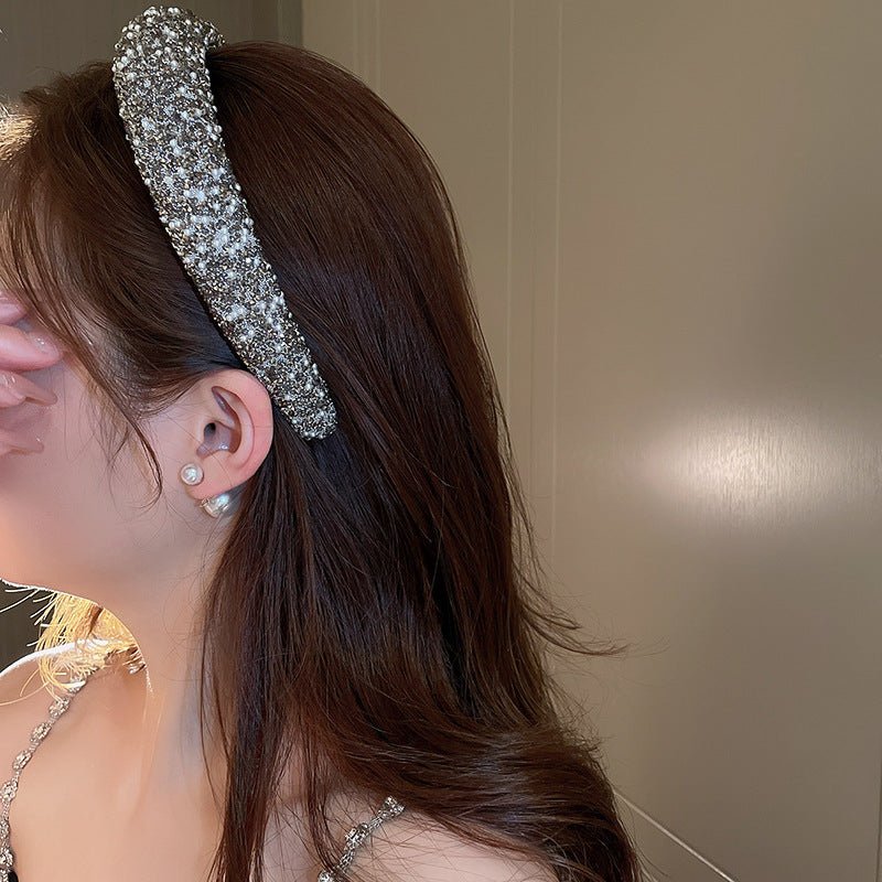 Luxury Inlaid Rhinestone HairBands for Women Korean Fashion Hair Pressure Headband Small Pearl Wedding Hair Jewelry - MAGUSTA BEAUTY