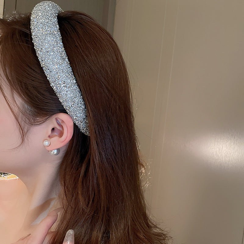 Luxury Inlaid Rhinestone HairBands for Women Korean Fashion Hair Pressure Headband Small Pearl Wedding Hair Jewelry - MAGUSTA BEAUTY