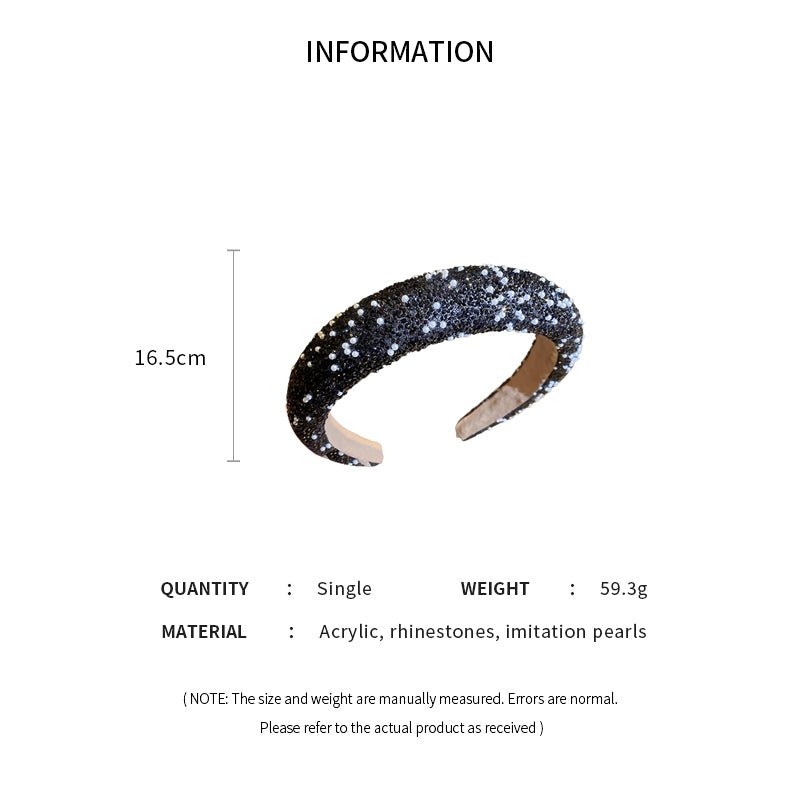 Luxury Inlaid Rhinestone HairBands for Women Korean Fashion Hair Pressure Headband Small Pearl Wedding Hair Jewelry - MAGUSTA BEAUTY