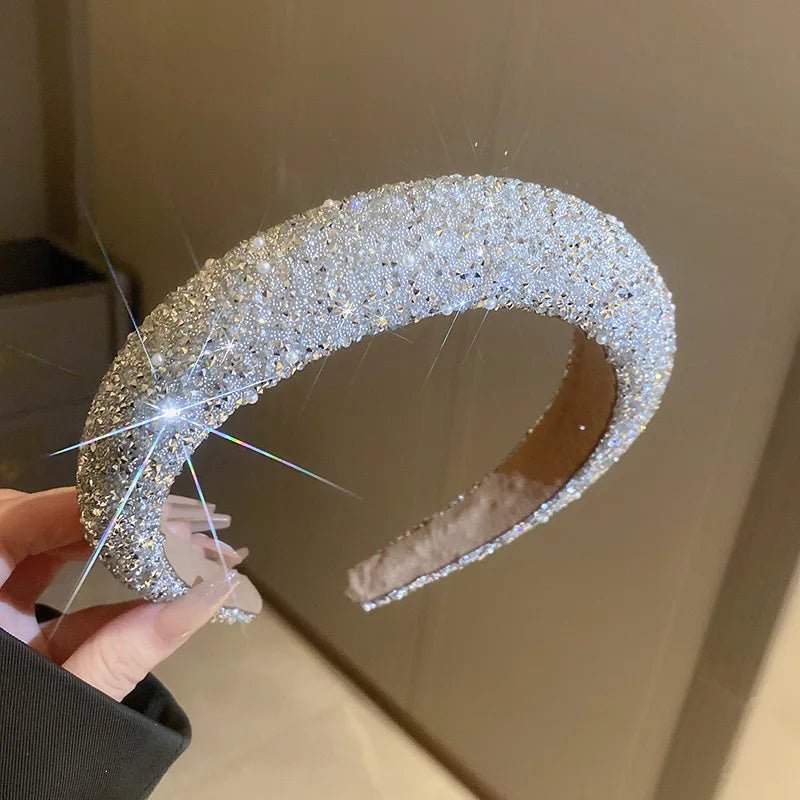 Luxury Inlaid Rhinestone HairBands for Women Korean Fashion Hair Pressure Headband Small Pearl Wedding Hair Jewelry - MAGUSTA BEAUTY