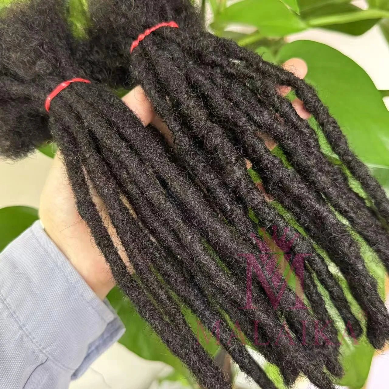 Malaika Locs Extension Human Hair 8 Inch Full Handmade Permanent Dreadlock 0.6cm Dreadlock Extension 30 Str Human Hair Locs - MAGUSTA BEAUTY