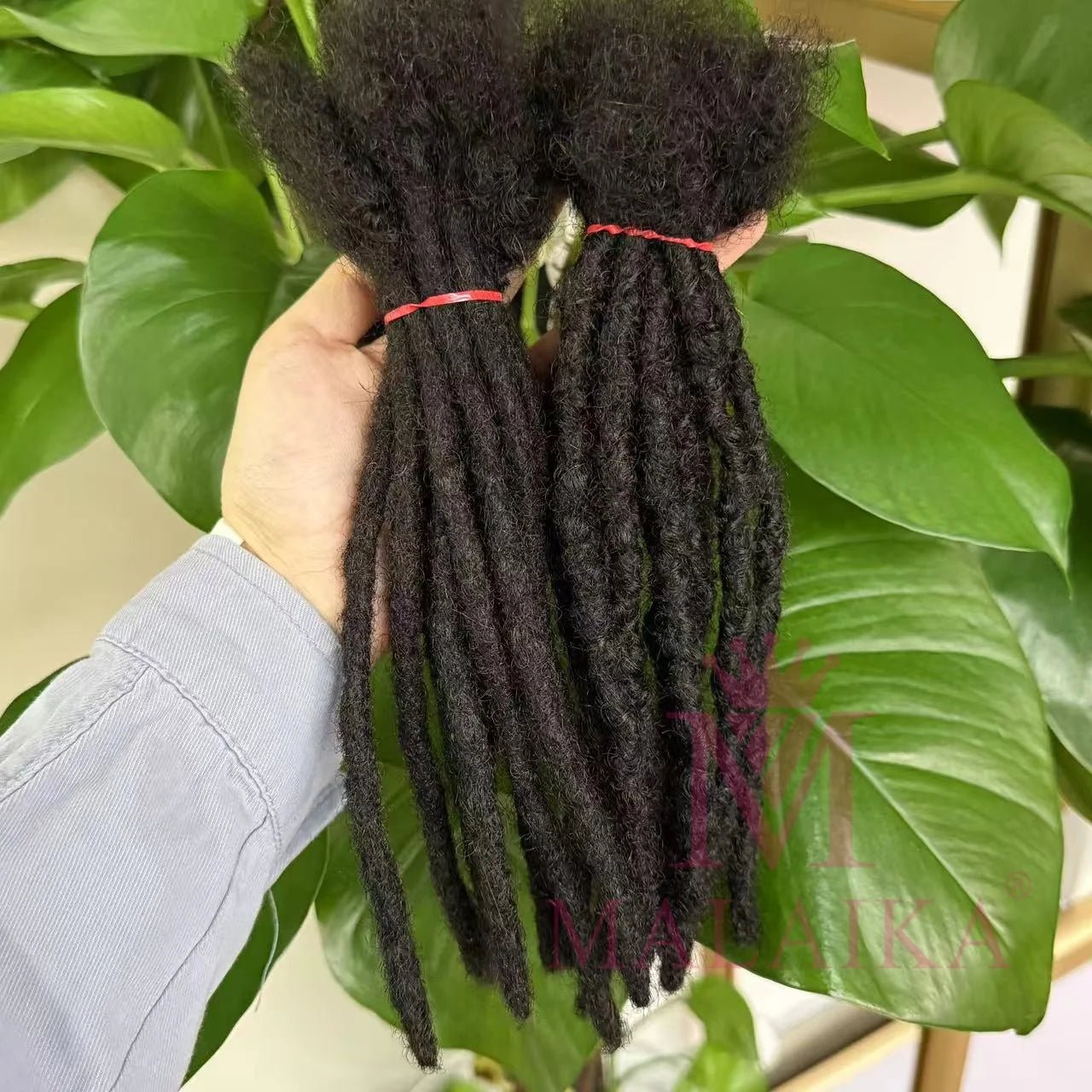 Malaika Locs Extension Human Hair 8 Inch Full Handmade Permanent Dreadlock 0.6cm Dreadlock Extension 30 Str Human Hair Locs - MAGUSTA BEAUTY