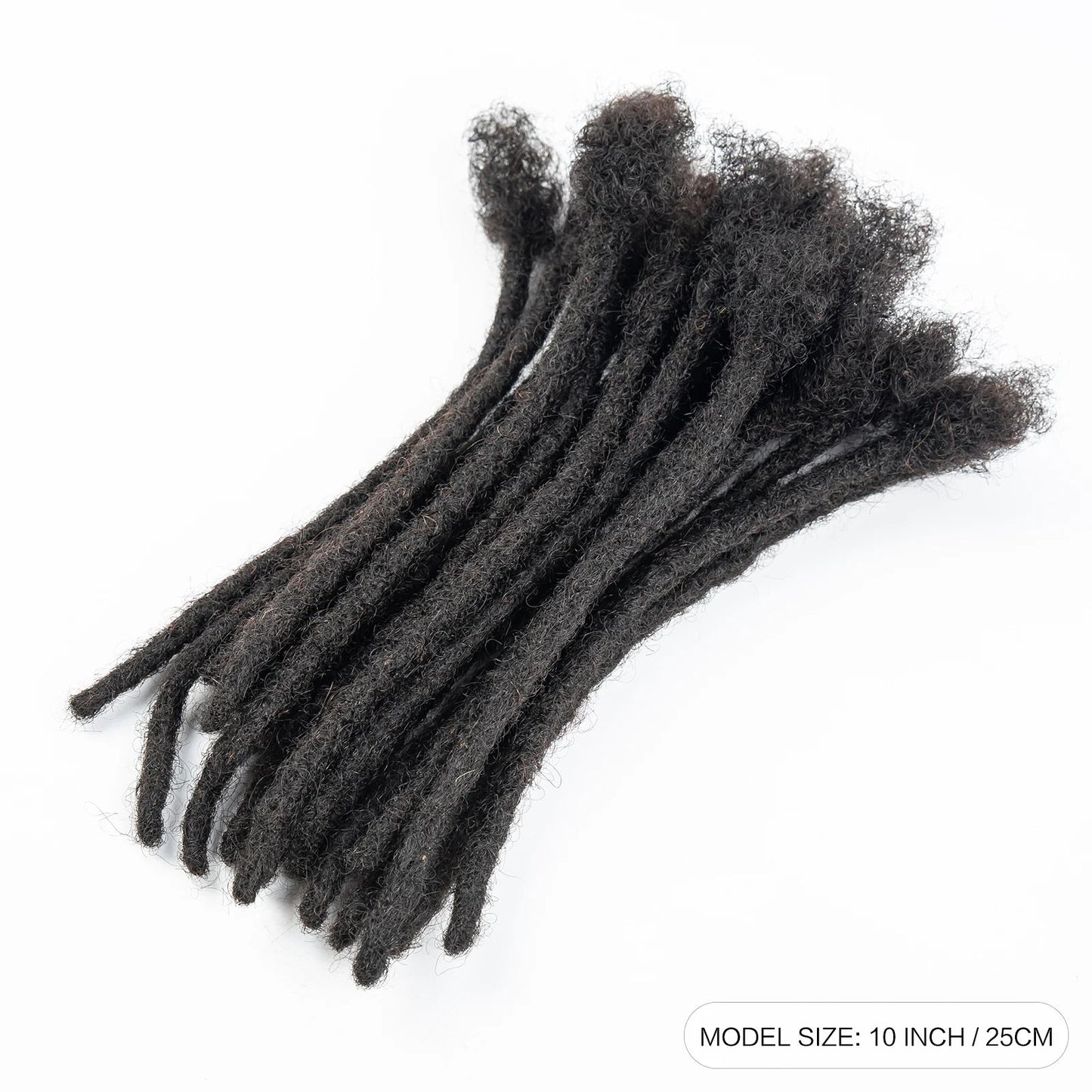 Malaika Locs Extension Human Hair 8 Inch Full Handmade Permanent Dreadlock 0.6cm Dreadlock Extension 30 Str Human Hair Locs - MAGUSTA BEAUTY