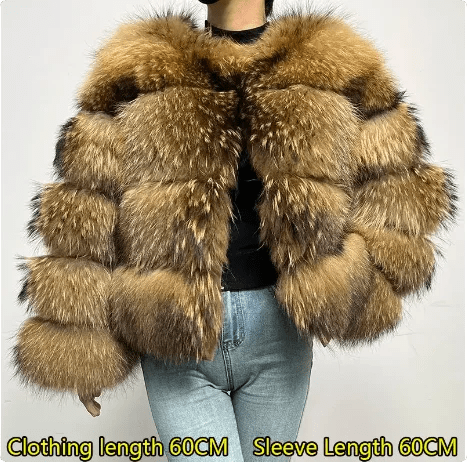 Maomaokong 2025 Natural Real Fox Fur Coat Women Winter Warm Luxury Fur Jacket Detachable Long Sleeves Female Vest Furry Coats - MAGUSTA BEAUTY